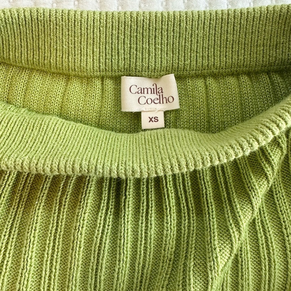 Camila Coelho Lyon Green Midi Skirt on REVOLVE - Picture 6 of 8